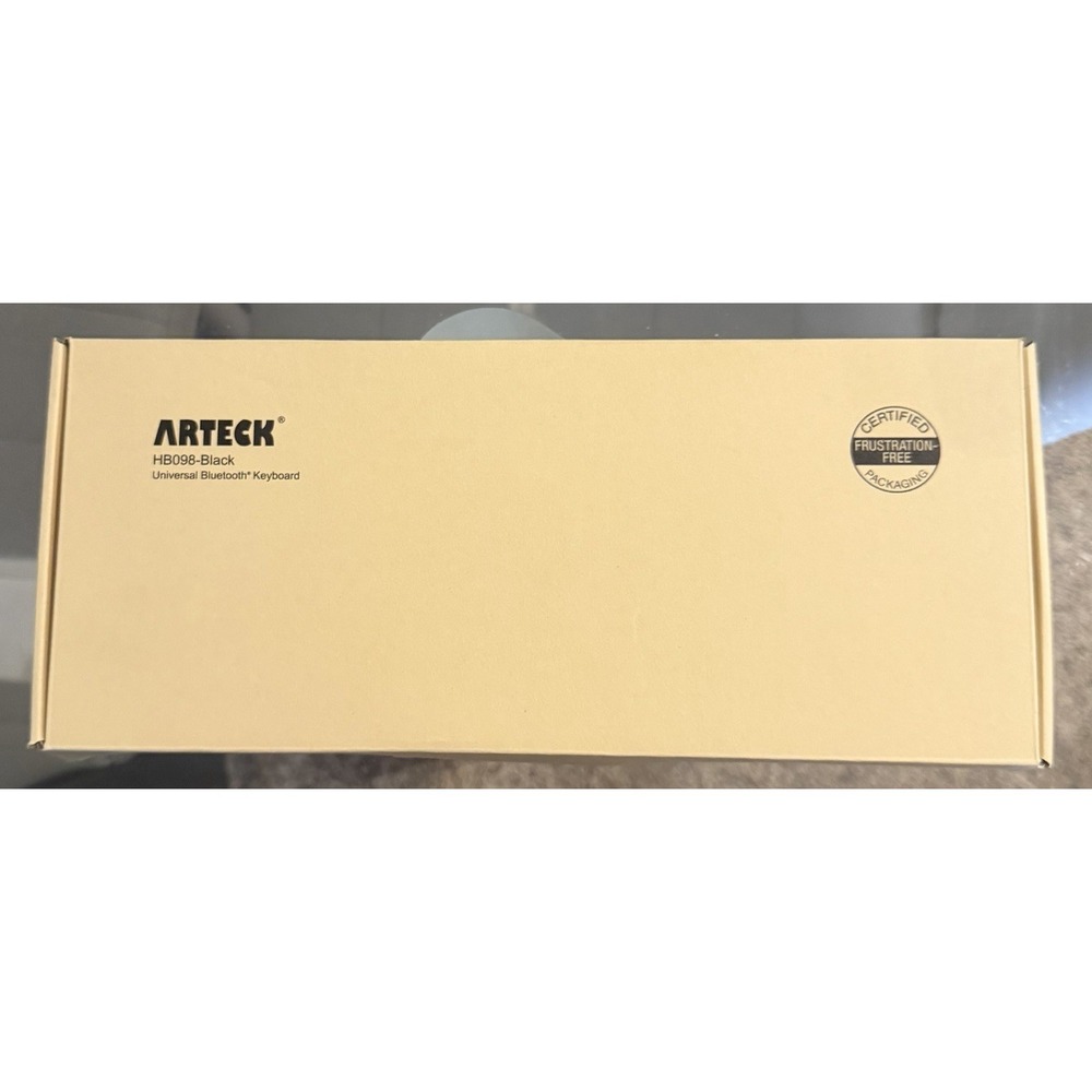 Arteck HB098-Black Slim Bluetooth Keyboard Black QWERTY English Layout